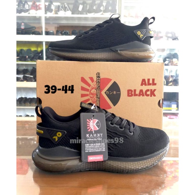 Kanky hiro hideyoshi sepatu sneakers sepatu casual size 39-44 all black