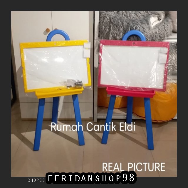 

FS343 PAPAN TULIS & TEMPEL PAPAN TULIS ANAK ATK BERDIRI MAGNET 2 SISI GRATIS SPIDOL & KAPUR BY FERID