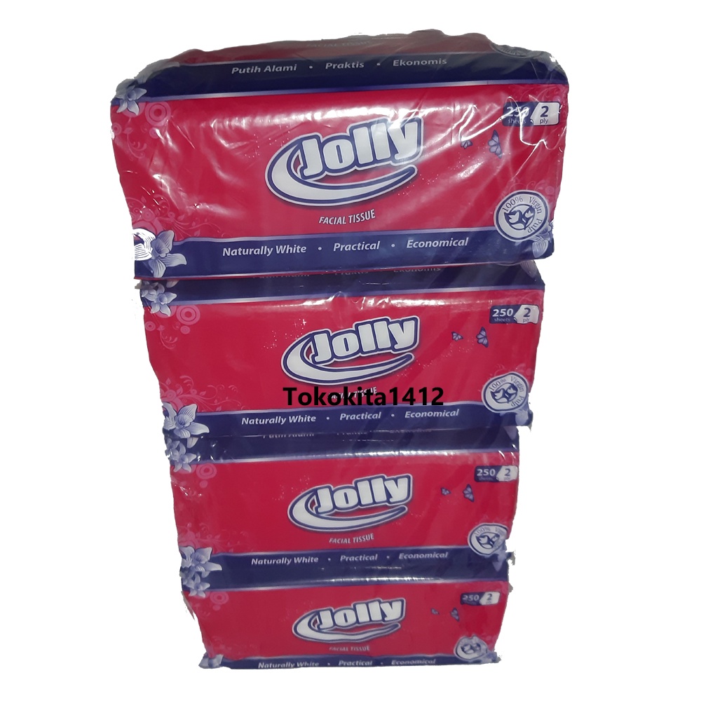 Tisu Jolly 250 sheet 2 ply Tissue Facial Jolly isi 4 pack