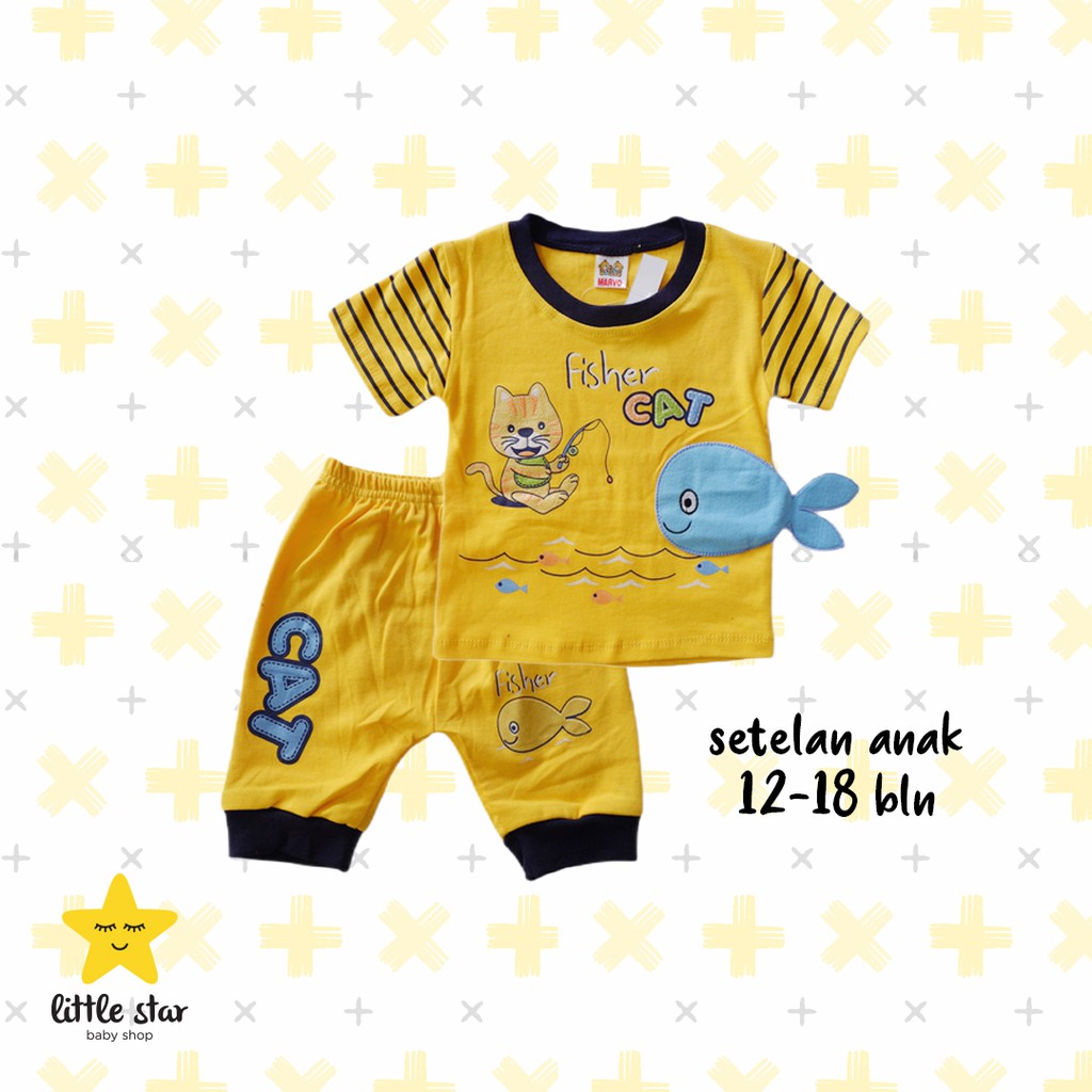 Marvo Setelan Anak Bayi Cowok | Set Baju Baby Boy