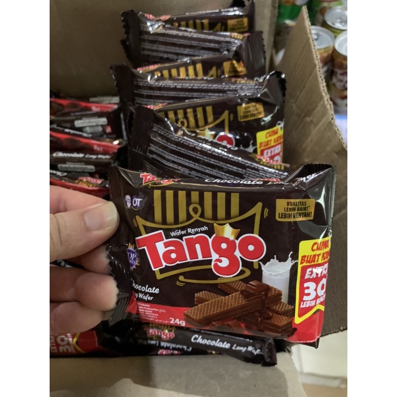 Tango Wafer Chocolate  RENCENG Coklat 16Gr 16 gram eceran 1000 isi 10 sachet