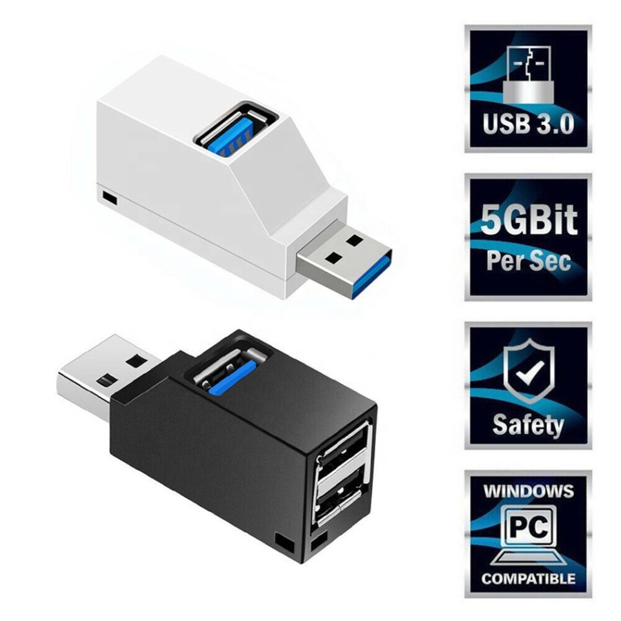 Mini 3 Port USB Hub USB 3.0 2.0 Super Speed