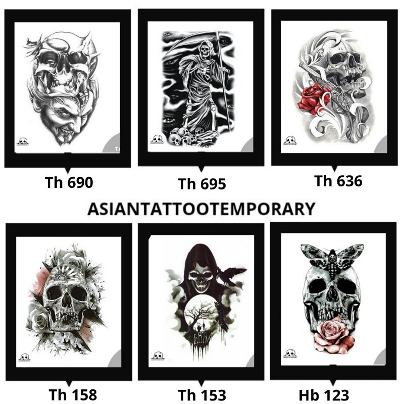 TATTO TEMPORARY Tengkorak ⚠️ORI