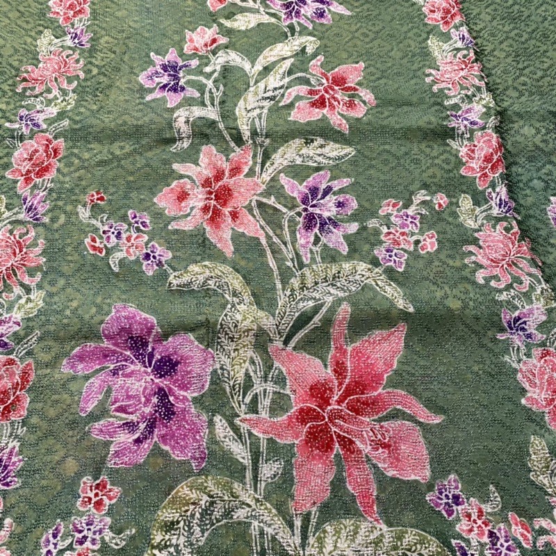 SBVA03H04 - Sarung Encim / Batik Encim Viscose Cap Kombinasi Tulis Pekalongan