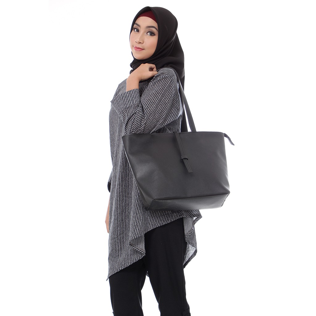 UBU Tote Bag Kulit Garis Anti Air TERMURAH - Tote Bag Wanita