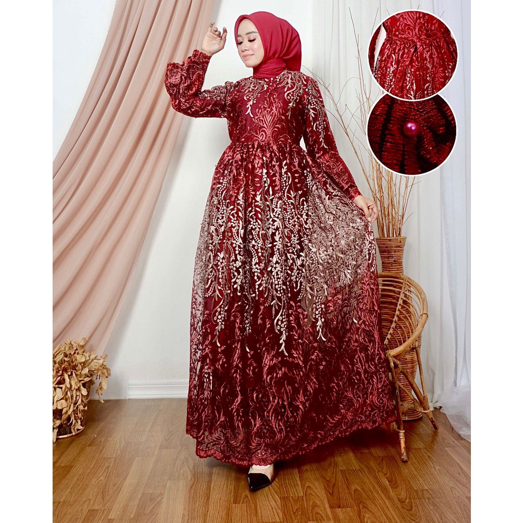 LORA FASHION - GAMIS EXCLUSIVE PREMIUM - GAMIS MUSLIM / GAMIS WANITA / GAMIS PESTA / GAMIS LEBARAN /