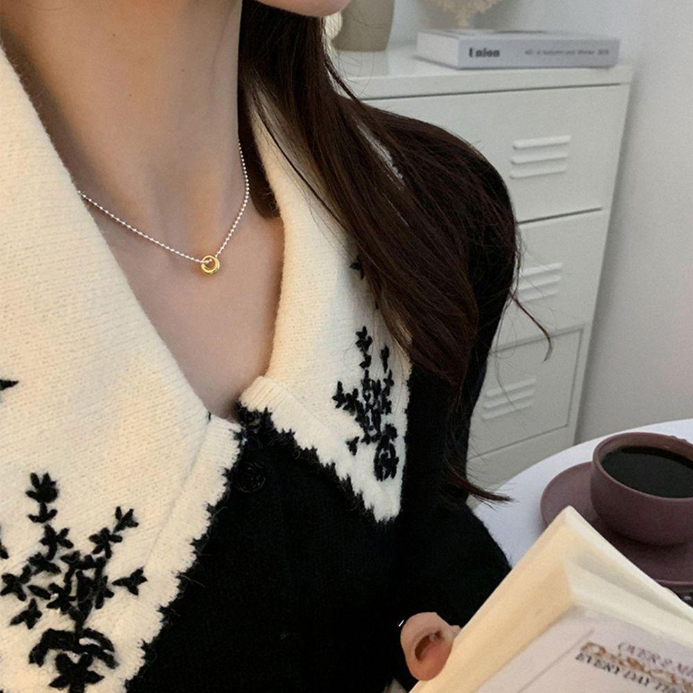 Mxbeauty Kalung Geometris Kepribadian Trendi Hadiah Lingkaran Perempuan Liontin Gadis Wanita Rantai Klavikula