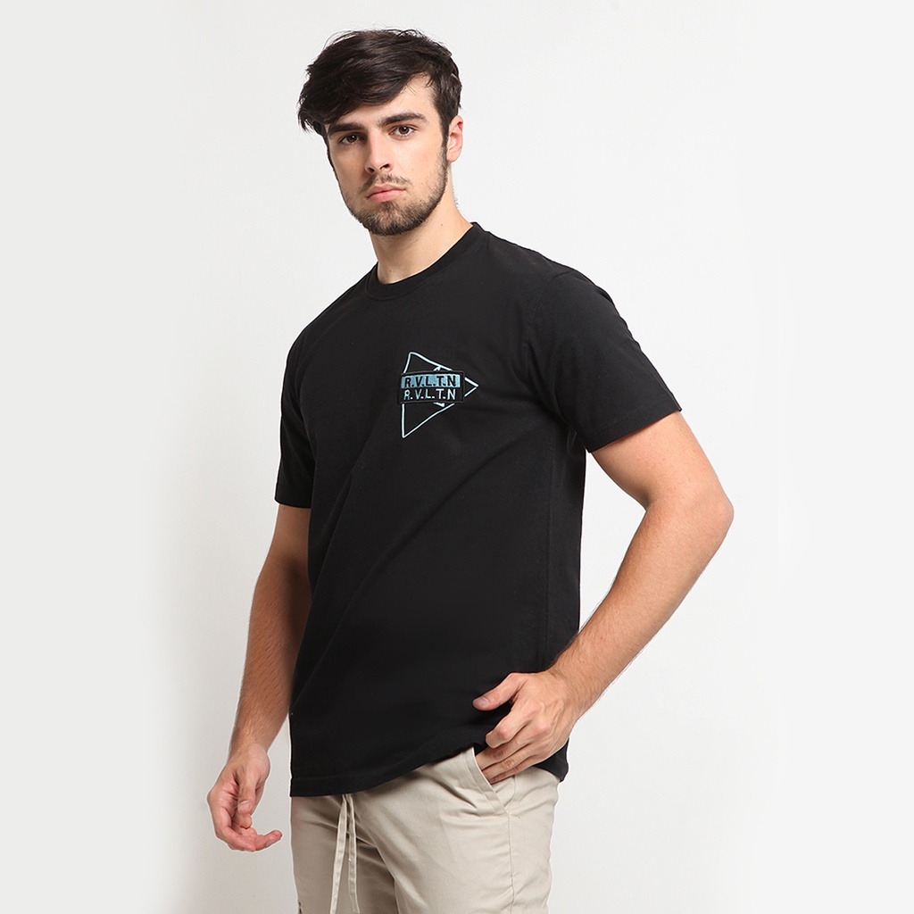 Brand Revolution - Kaos Lengan Pendek Pria Reguler Robline Tshirt Black