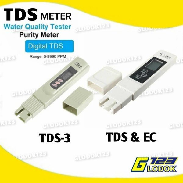 Alat Ukur Hidroponik TDS EC Tester Meter Kualitas Kadar PPM Air Minum