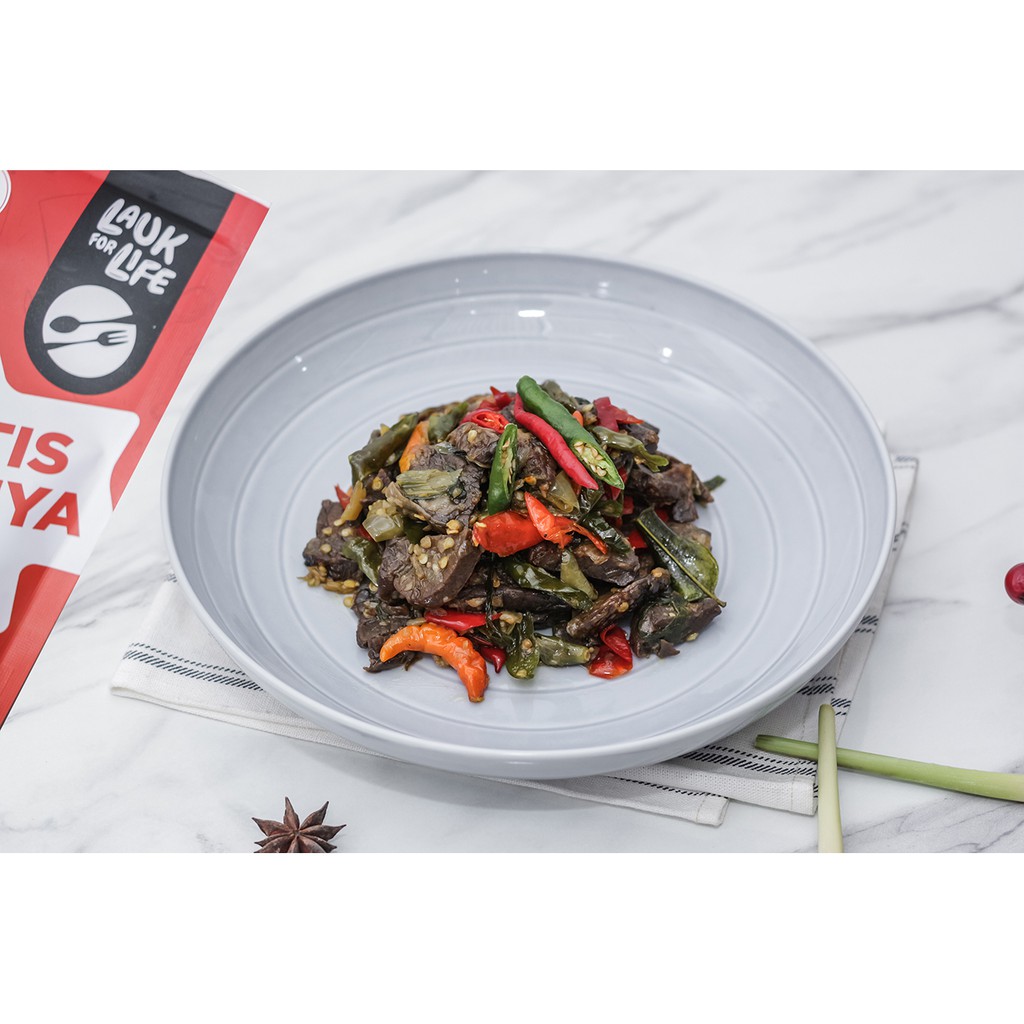 

Lauk Praktis - Paru Oseng Pedas (250gr)
