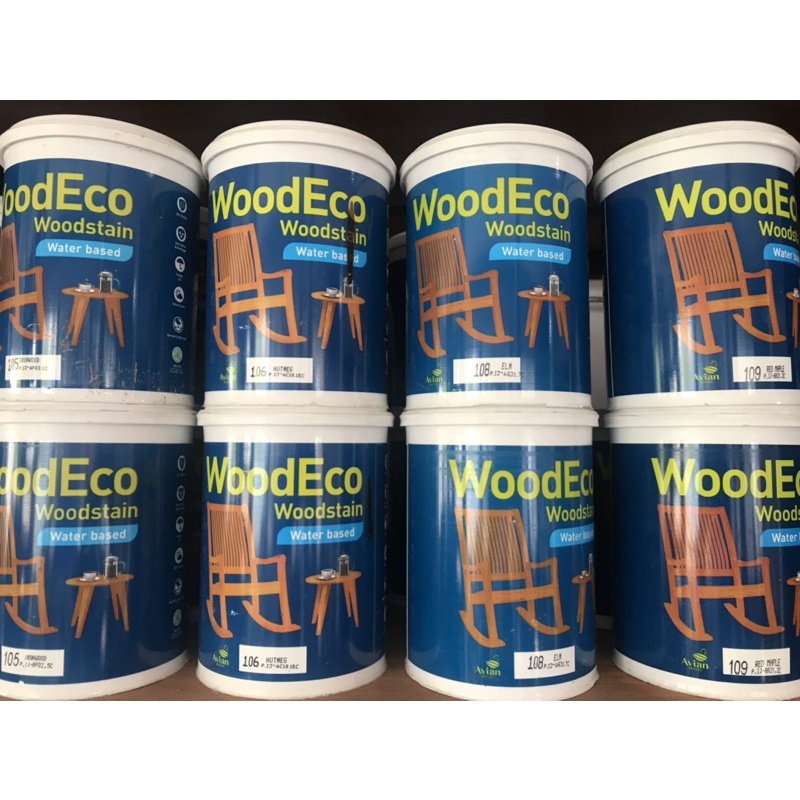 Jual Wood Eco Woodstain Cat Politur Vernis Pelitur Plitur Water Base Campur Air Shopee Indonesia