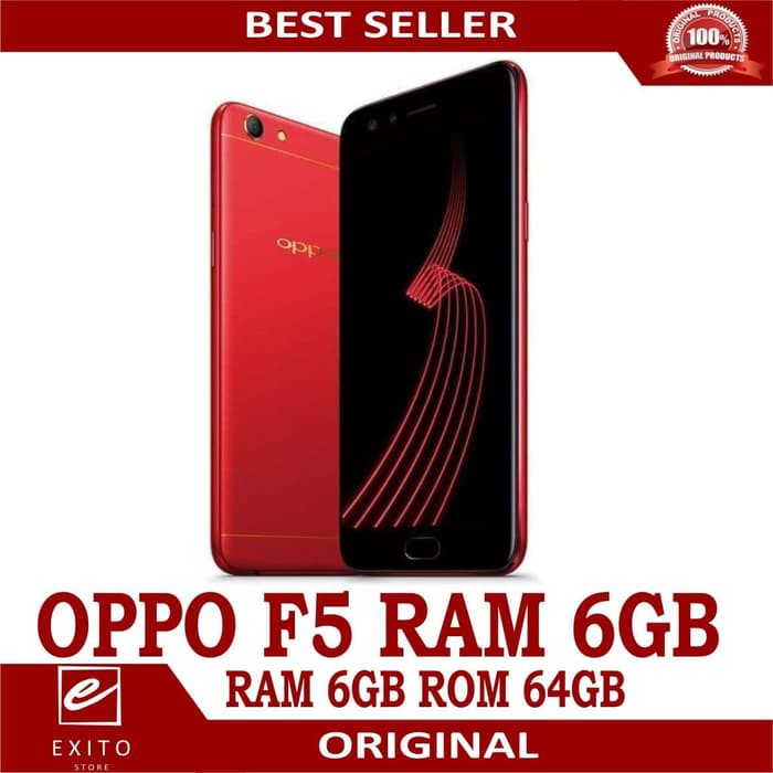 OPPO F5 RED RAM 6 GB / 64 GB GARANSI RESMI