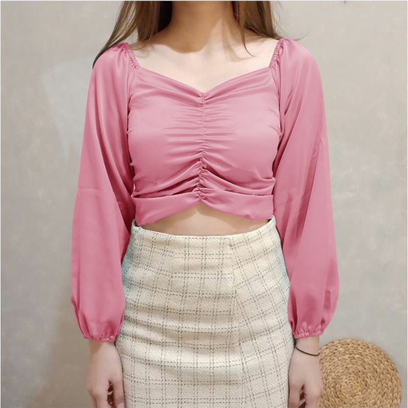 BLOUSE SABRI WILONA /REALPICT/ATASAN TRENDY KOREA-HS