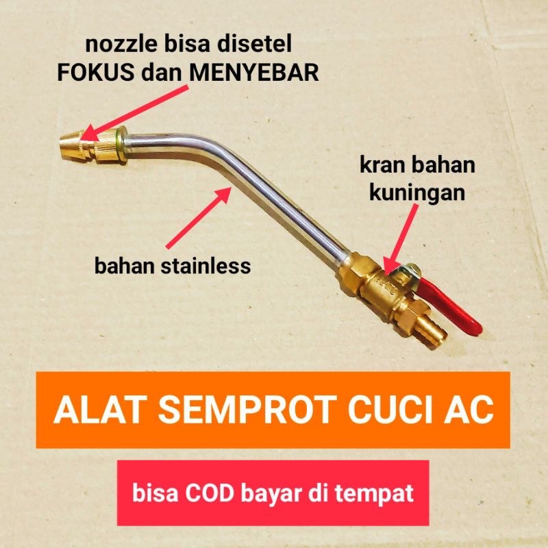 Kran nozel cuci steam AC jet cleaner semprot air 1 lubang