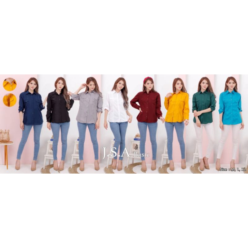 Kemeja JSA Polos Putih dan Warna