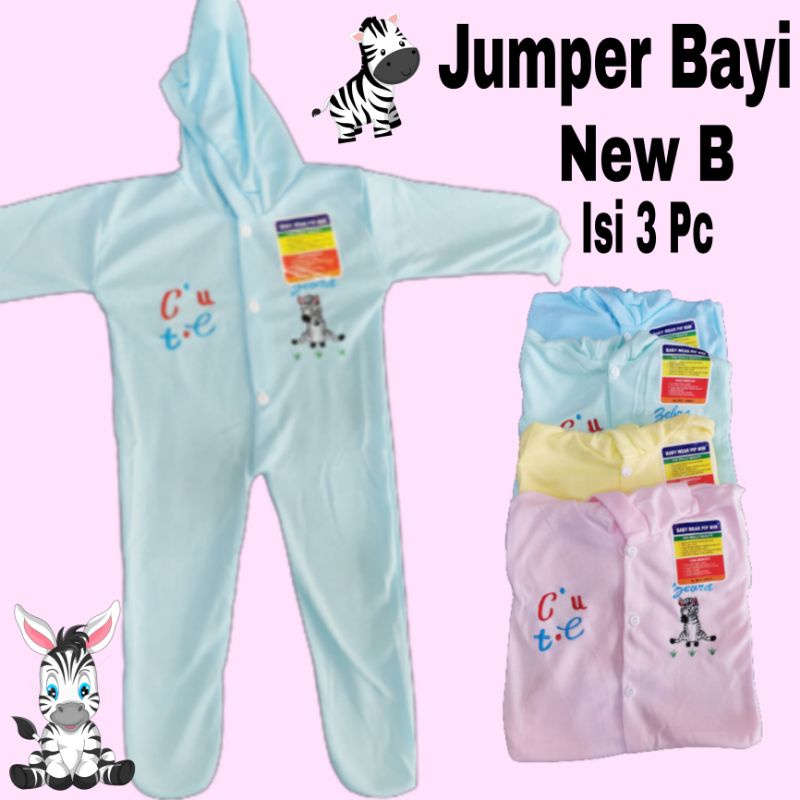 Jumper bayi Motif Bergambar isi 3 murah 0- 6 Bulan Newborn Jumpsuit bayi baru lahir Baju Tidur Bayi