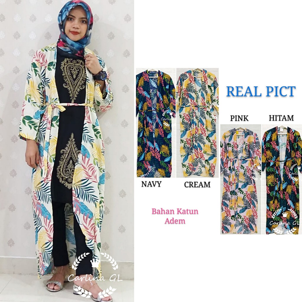 TROPICAL BALI LONG KIMONO CARDIGAN CARLINA