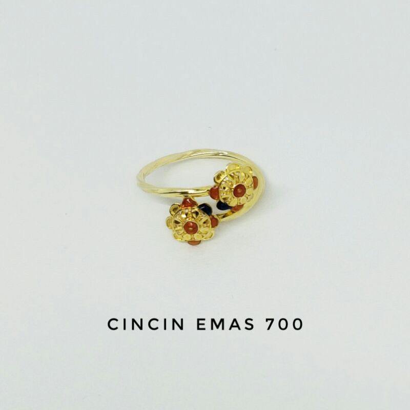 Cincin Emas 700 UBS Model Cincin Dubai Berat +/- 1.78 gram