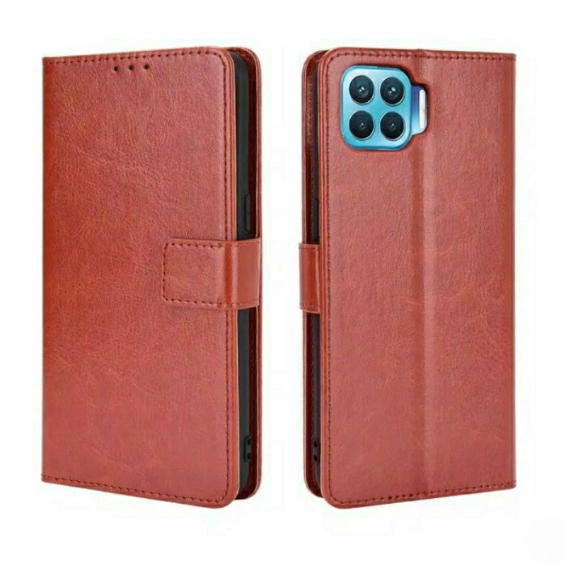 Flip Case Oppo Reno 4f 4F Reno4 F Flipcase Premium Leather Casing Cover Sarung Wallet Tas Dompet Hp Card Slot