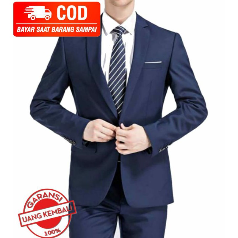 Jas formal pria / Jas pria navy / Jas Biru dongker