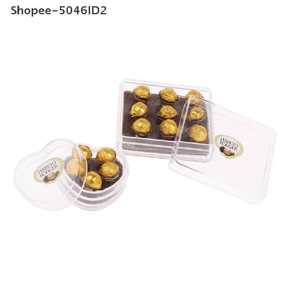 Shopee-5046id2 Mainan Miniatur Kotak Coklat Skala 1: 12 Untuk Aksesoris Dapur Rumah Boneka