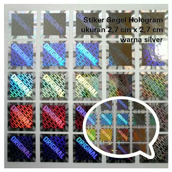 

stiker hologram original kotak
