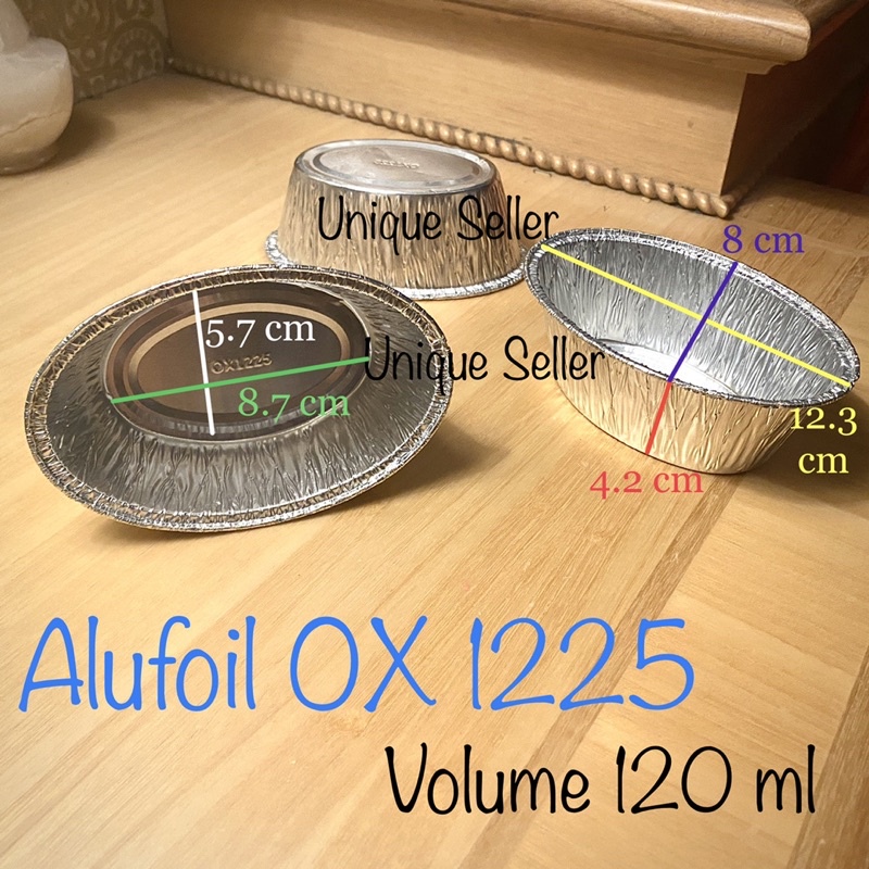 Aluminium Foil Cup Oval OX 1225 / Alufoil Tray Oval OX 1225 + Tutup Mika