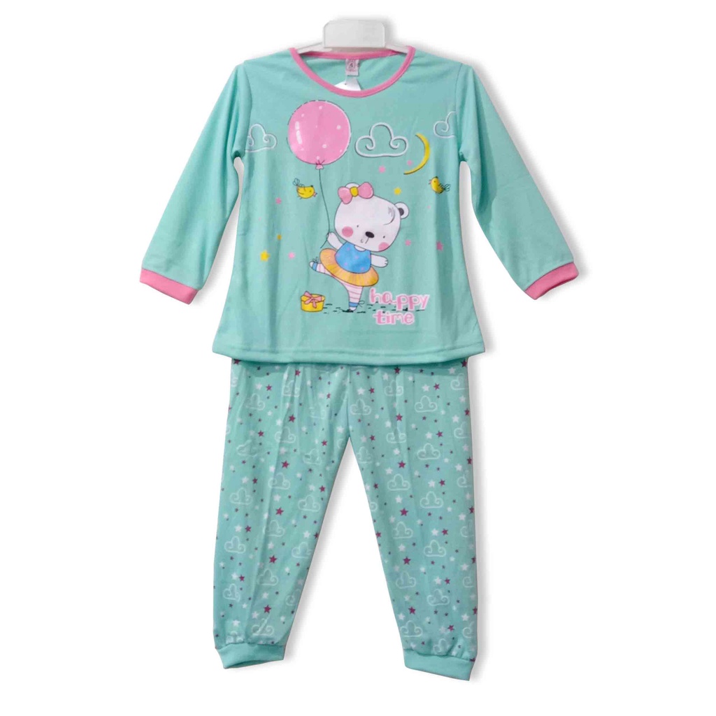 Stelan Baju Tidur Piyama Anak Lengan Panjang baju tidur anak Verymoda-Happy Time TOSKA