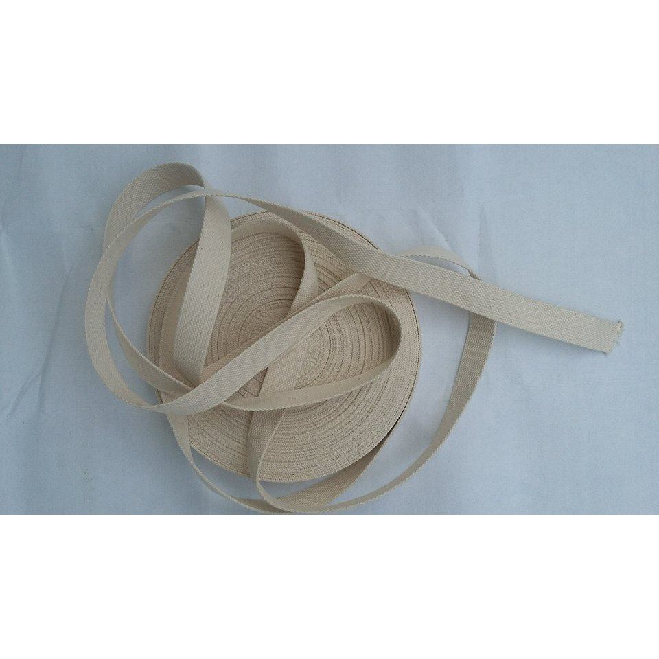 Tali webbing bisban katun 2.5 cm murah Broken White