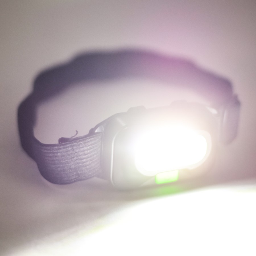 Senter Kepala Head Lamp 3 Sensor Lampu LED Kenmaster + Baterai AAA