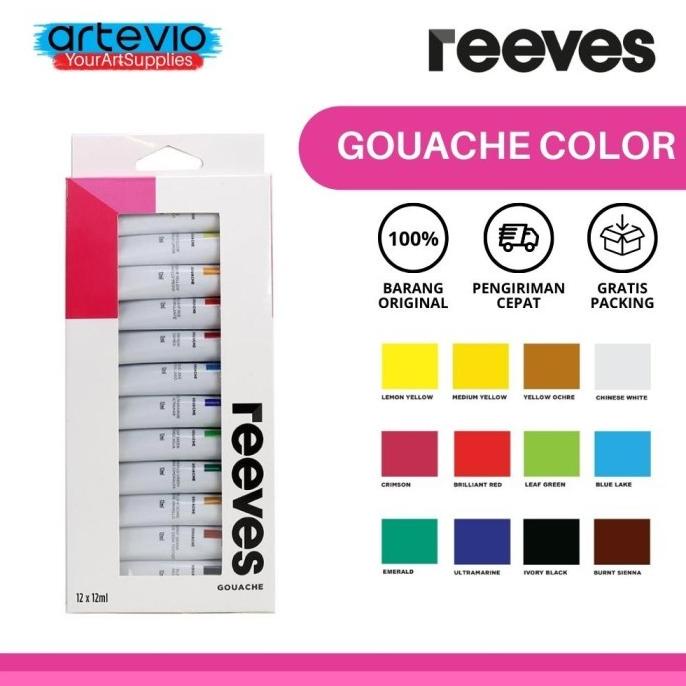 

Cat Lukis / Cat Gouache / Reeves Gouache Color 12X10Ml Color Paint Set