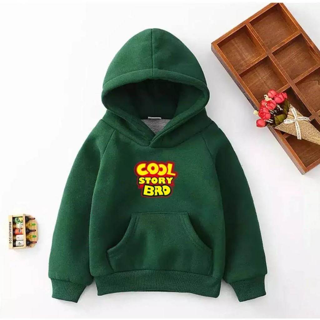 HOODIE ANAK UNISEX COOL STORY BRO//SWEATER HOODIE ANAK TEBAL TERBARU