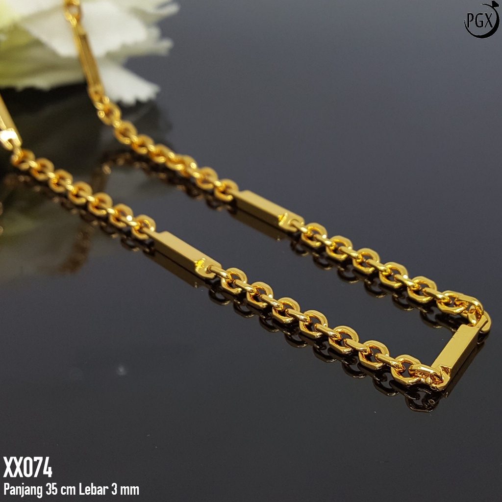 PGX Kalung Pria Wanita Xuping Perhiasan Lapis Emas Aksesoris Fashion Premium - XX074