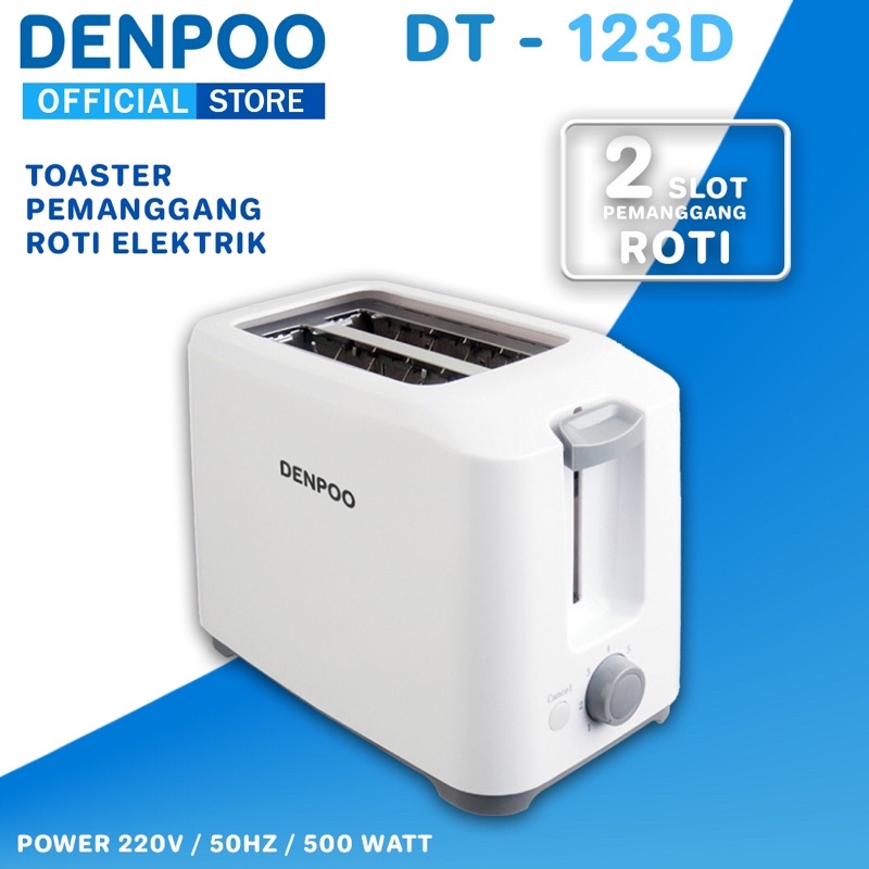 Denpoo Dt 123 D Pemanggang Roti Elektrik Shopee Indonesia