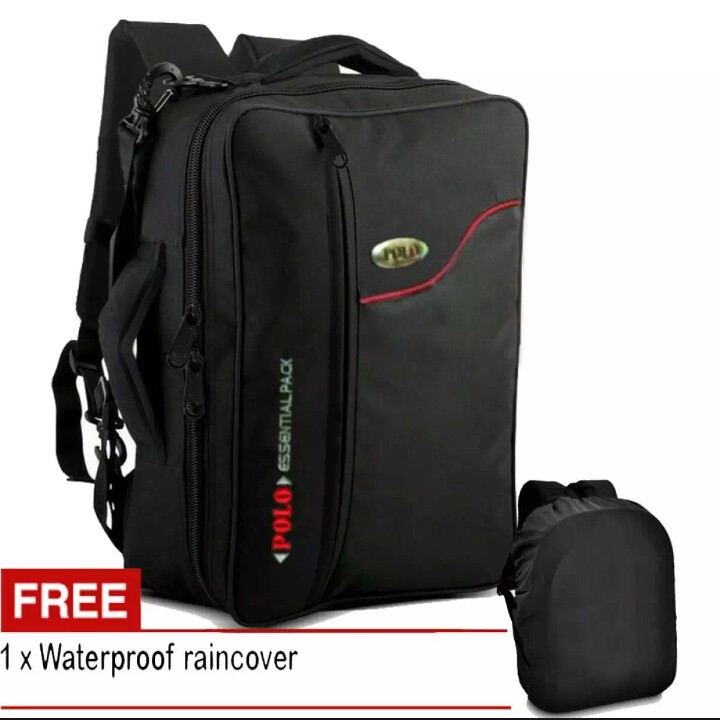 Polo Usa Tas Ransel Multifungsi Tas Fashion Pria Tas Laptop Pria - Black