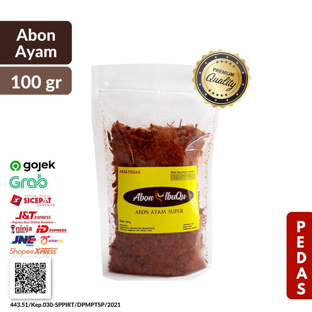 

ABON PEDAS 100 gr Cap Abon IbuQu Khas Solo