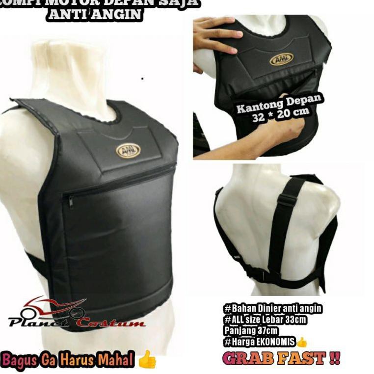 Kemasan Baru Rompi Motor Pelindung Dada Anti Angin Lapisan Dalam Jaket Touring Windproof Hitam Aml S Shopee Indonesia