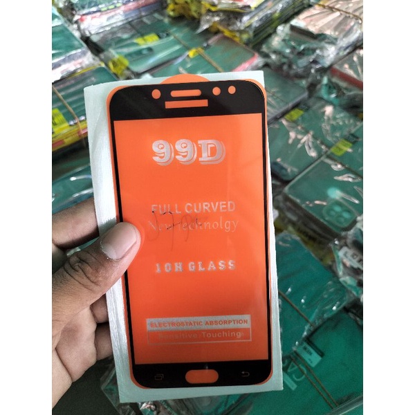 tempered glass full lapis hitam type HP Samsung j7 pro/j730