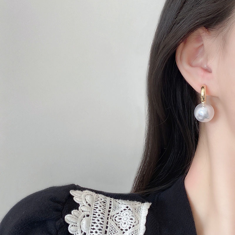 Anting Stud S925 silver needle Aksen Mutiara