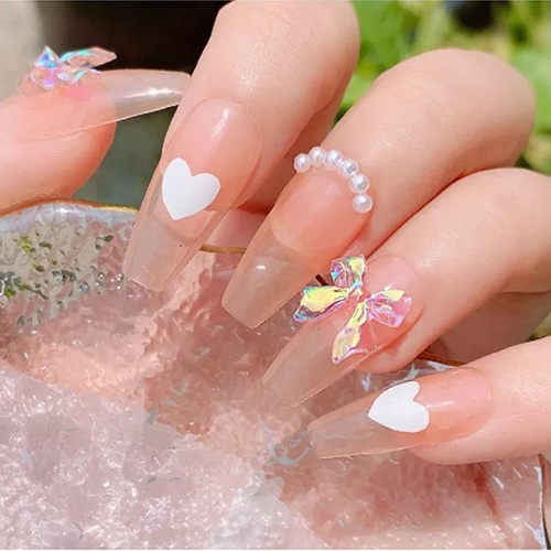 30 / 48 Pcs Dekorasi Nail Art Bentuk Beruang 3D Bahan Akrilik Warna Campur