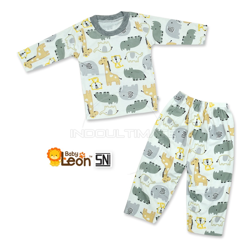 1 Set Setelan Baju Bayi Anak bergambar Motif SBJ-1150 Baju Piyama Bayi Anak Pakaian Kaos UNISEX