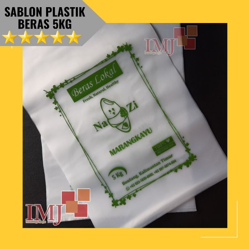 SABLON PLASTIK BERAS 5kg 5 kg CUSTOM