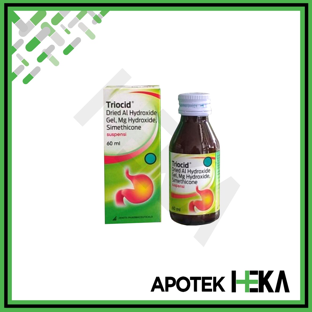 Triocid Syrup Suspensi 60 ml - Sirup Antasida Obat Maag Lambung (SEMARANG)