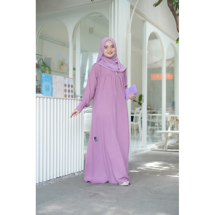 GAMIS YORIS RAISAH DRESS BY ANNASIHAH ld.105 pb.142/COD/Abaya kancing/Bumil Friendly