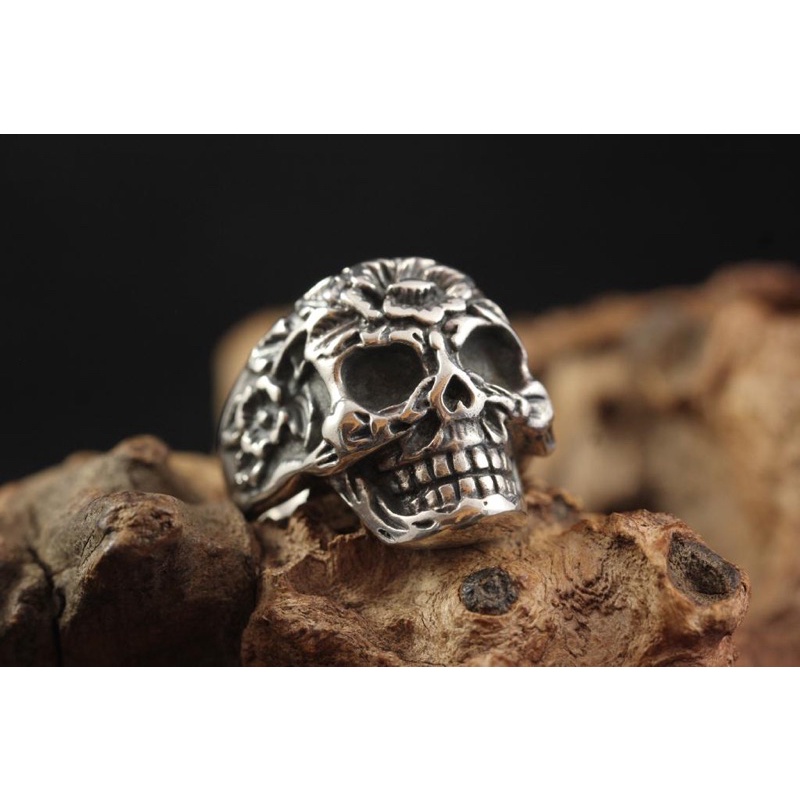 CINCIN TENGKORAK PRIA PERAK 925 HARLEY