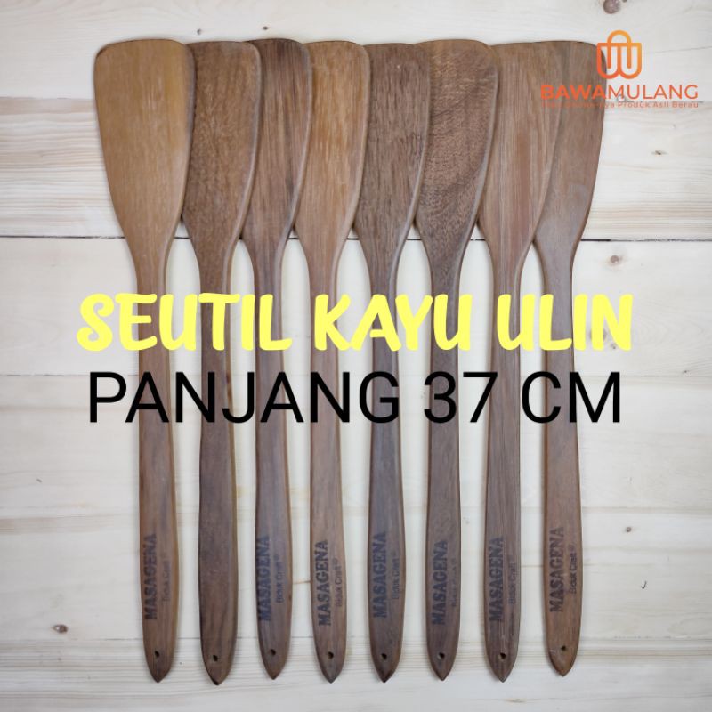 SUTIL KAYU ULIN / SPATULA KAYU ULIN ASLI / PERKAKAS DAPUR KAYU ULIN / ALAT MEMASAK KAYU ULIN