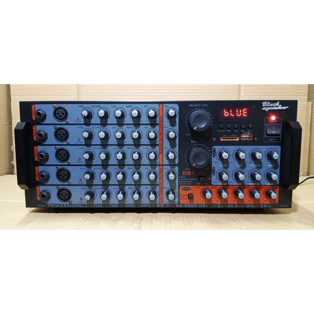 AMPLI BLACK SPIDER KA 9860DSP PROFESIONAL DIGITAL MIXER AMPLIFIER