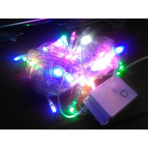 Lampu Hias Natal Tumblr 100 LED 10 Meter Rainbow Warna Warni Agustusan