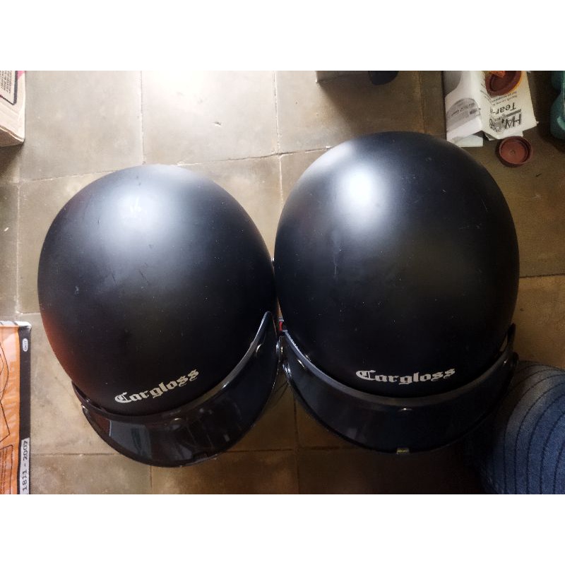 helm cargloss original hanya pakai pets 2pcs kondisi bekas/seken/second/preloved