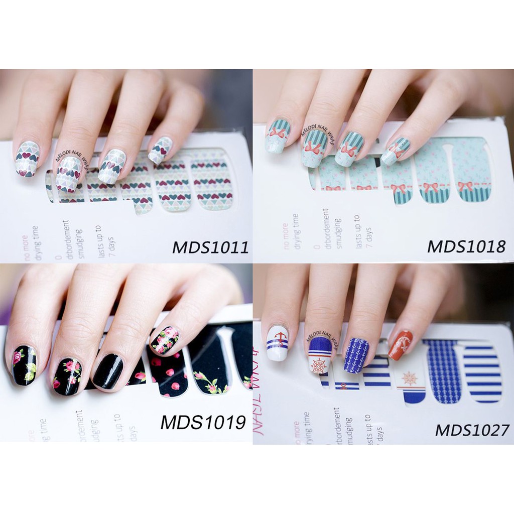 Chic Patterns Nail Sticker Stiker Kuku Nail Stiker Sticker